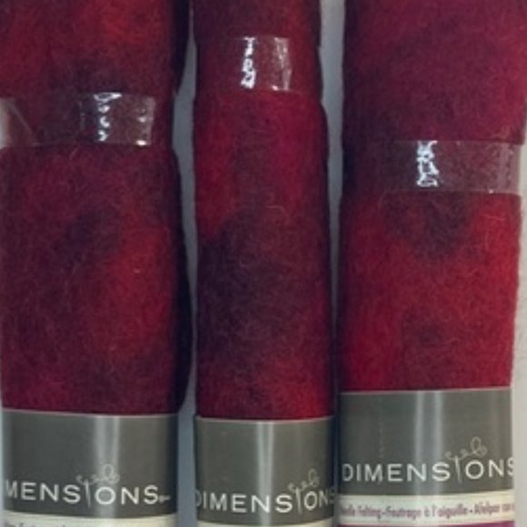 15 Rolls 100% Wool Felt Marbled Red Blended Felt Garnet Needle Felting Crafts - Picture 3 of 15